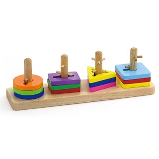 Viga Toys - Creative Shapes Stacking Board